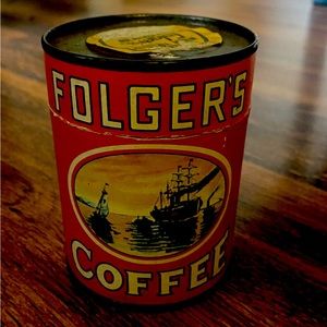 Vintage Folgers coffee puzzle opened